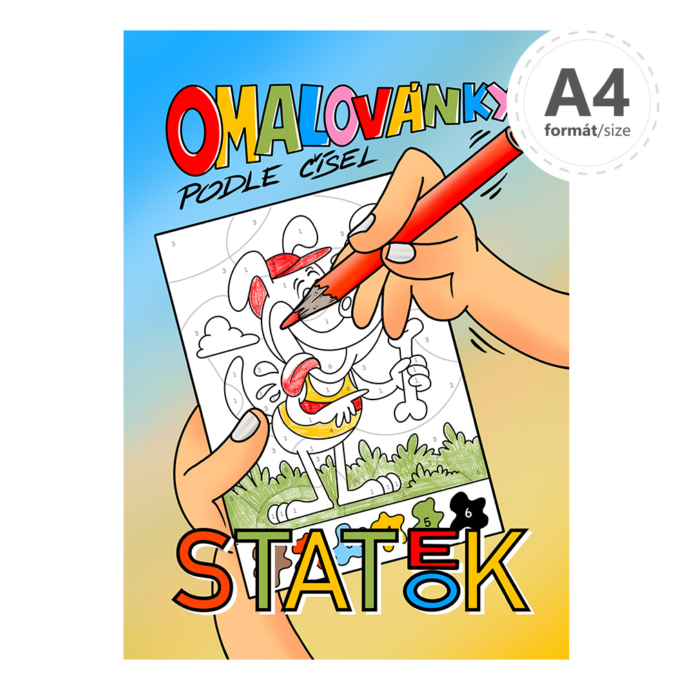 Omaľovánka A4 podľa čísiel - Statok
