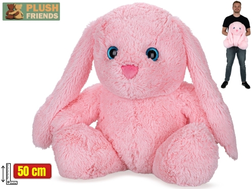 Plush Friends 50cm plush sitting pink rabbit 0m+