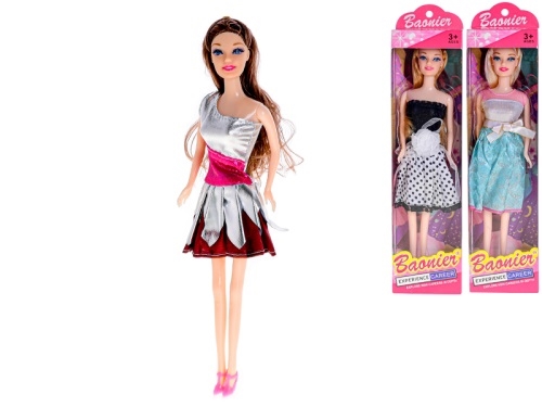 3asstd 29cm plastic bendable doll in WBX