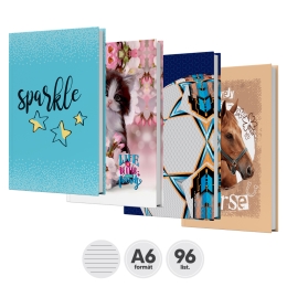 Hard Cover Notebook A6-96 sheets lines, HCA6-96-L A (1)