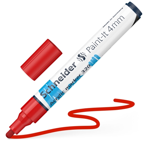 Popisovač Schneider Paint-It 320 Acrylic Marker 4mm - červený