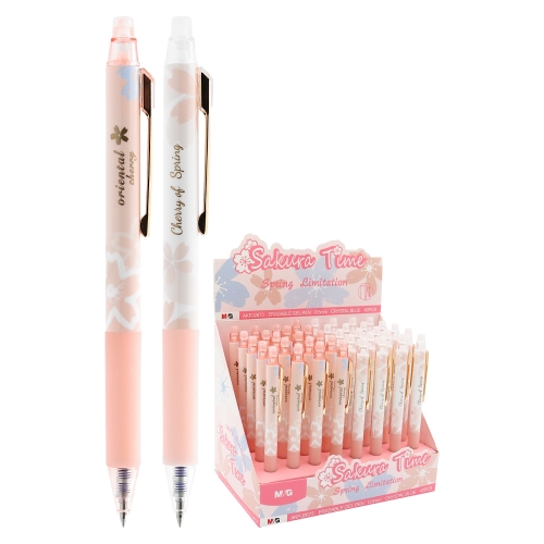 Erasable Gel Pen M&G iErase Sakura time, tip 0.5 mm, blue ink