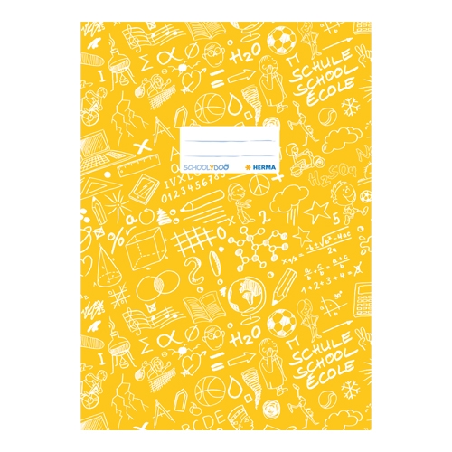 Schooldoo notebook cover A4 yellow / 1pc