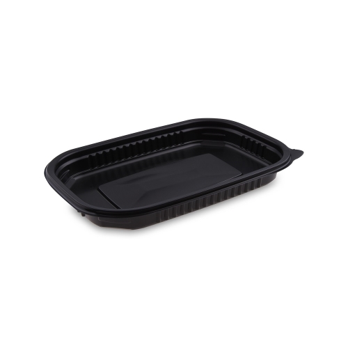 Menu microwave bowl (PP) black `M` 221 x 151 x 25 mm 650ml [50 pcs]