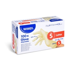 White latex gloves, powder-free S 100 pcs (1)