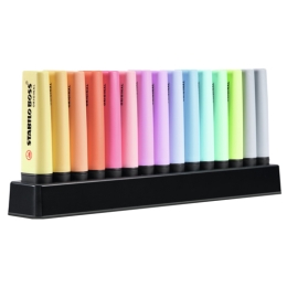 Highlighter - STABILO BOSS ORIGINAL Pastel - 15 pcs Table set - with 14 different colors (1)