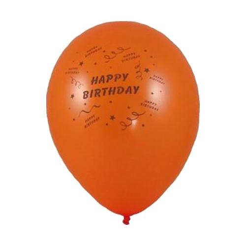 Balón M 25 cm, Happy Birthday /100 ks/