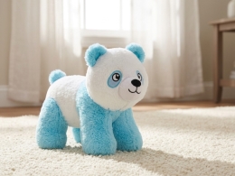 2asstd color (blue,pink) 22cm plush standing bear 0m+ (1)