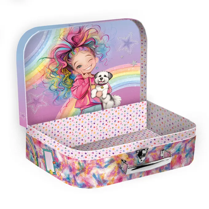 Detský kufrík 25 cm Rainbow Ella - Dúha
