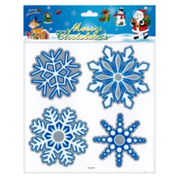Christmas window film 18 x 23 cm - snowflakes (mixdesigns) (2)