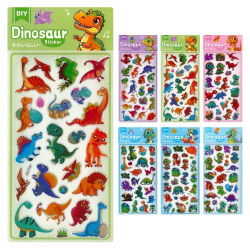 Dinosaur Stickers, 11x24 cm (assorted designs / price per pack)
