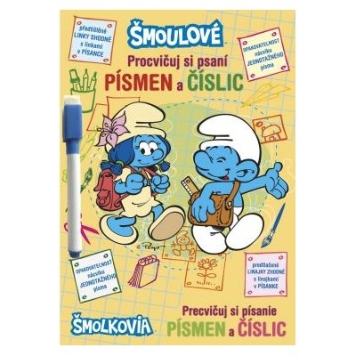 Precvičuj si písanie písmen a číslic - Šmolkovia