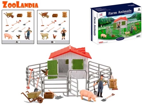 Zoolandia zvieratká farma s doplnkami 2druhy v krabičke