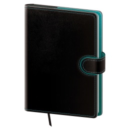 2027 Weekly A5 Flip Planner - Black/Petrol Blue (1)