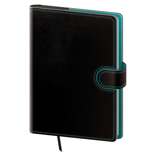 2027 Weekly A5 Flip Planner - Black/Petrol Blue (1)