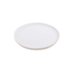 Paper plate deep white O24cm [50 pcs]
