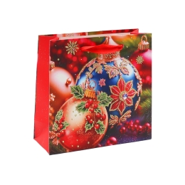 Christmas Gift Bag, 14.5 x 15 x 6 cm (assortment of 4 designs – price per piece) (3)