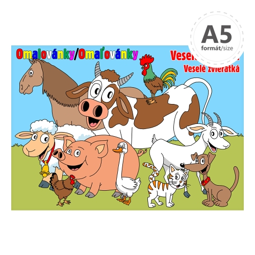 Omaľovanka A5 LUX - Veselé zvieratká