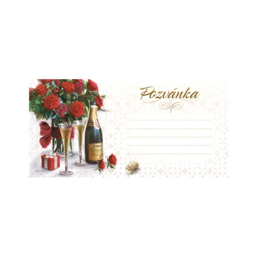 Pozvánka na párty H /2403-0011/ Wine - sada 10 ks
