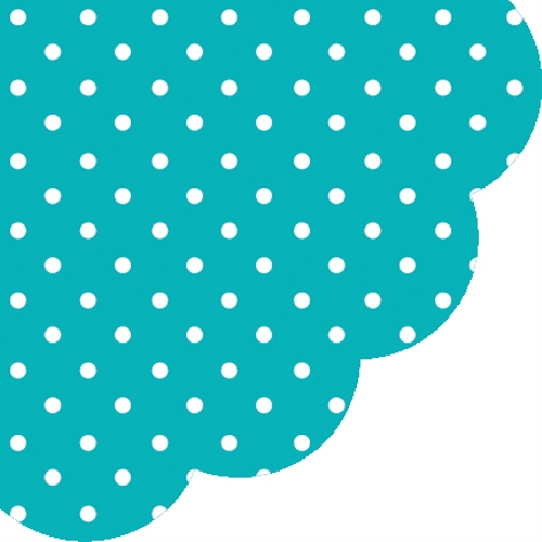 Obrúsky PAW R 32 cm Dots Turquoise