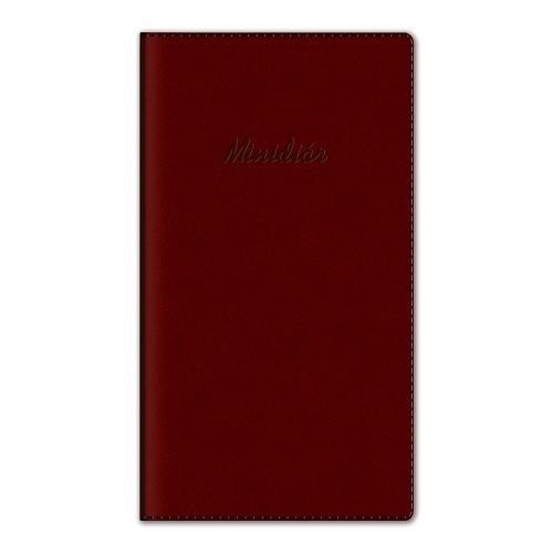 Diary Mini 2027 weekly PVC - burgundy