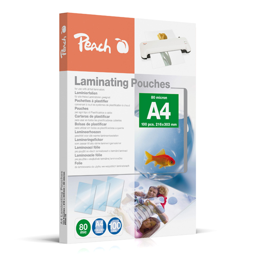 Laminovacie fólie Peach A4 216 x 303 mm, 80mic / bal. 100 ks