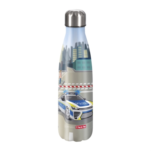 Insulated stainless steel drink bottle 0.5 l, Police Car Cody