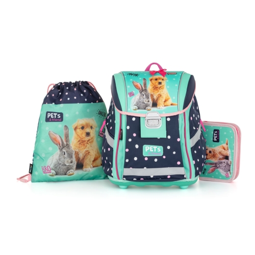 School bag (3-piece set) PREMIUM LIGHT - Pets