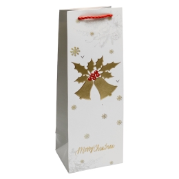 Gift Bag for a Bottle - Christmas 12x36x10 cm (assorted / price per piece) (1)