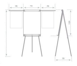 Flipchart ARTA YSA PLUS 70x100 cm, magnetic with arms (4)