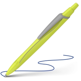 Ballpoint pen Schneider Reco Neon yellow M - blue refill
