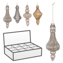 Christmas ornament glass antique 16 cm (4 variants - gold, silver ) price is for 1 pc Christmas ornament glass antique 16 cm (4 variants - gold, silver ) price is for 1 pc