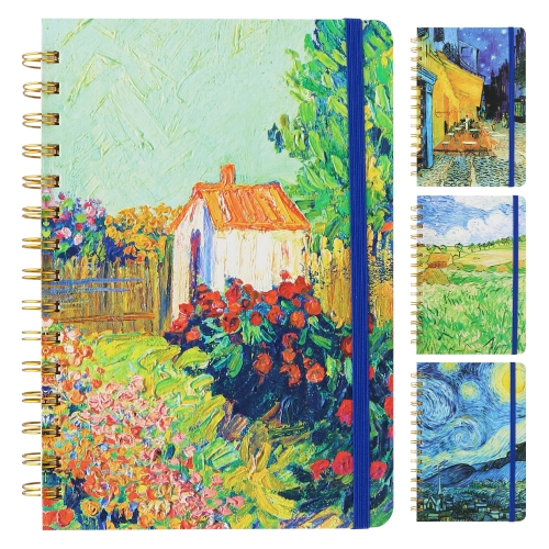 Grid notebook A5 /80 sheets, cover with rubber, motif Image (mix of 4 designs)