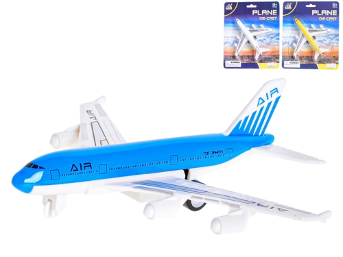 3asstd color (white, blue, yellow) 14cm die cast pull back airplane on BC