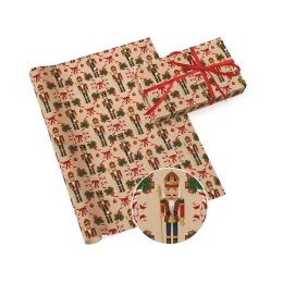 Gift paper 70 x 200 cm - Kraft 8 (mix of 5 Christmas designs) (4)