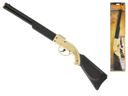 50cm (black/gold color) plastic cowboy klick-klac gun on TOC