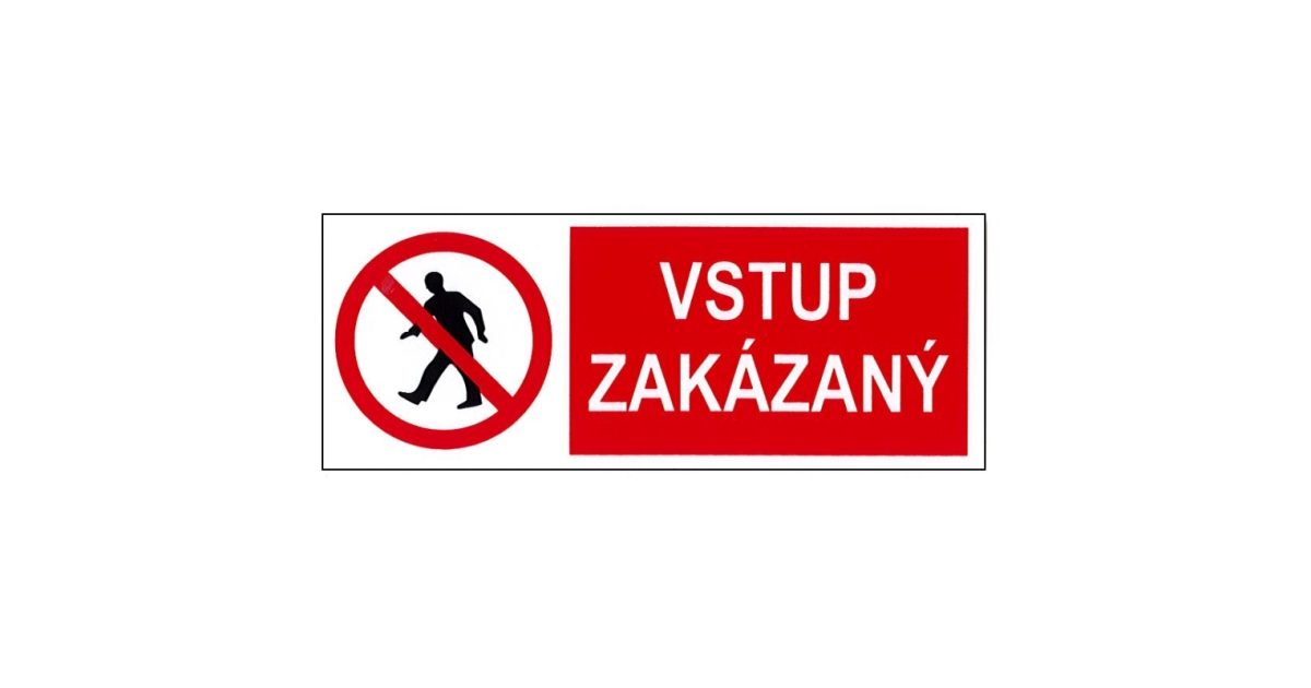 Sticker Entry Prohibited (105x40 mm) | juniorpapier.eu