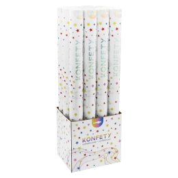 Shooting confetti - tube 60 cm, coloured paper stars (2)