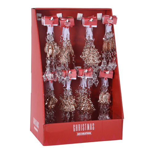 Vianočná ozdoba - PP champagne - rôzne tvary 16 cm, mix/1ks