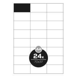 Labels PRINT A4/100 pcs, 96.5x67.7 - 8 labels, white