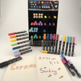 M&G Acrylic Marker 2 mm acrylic, Green S500 (5)