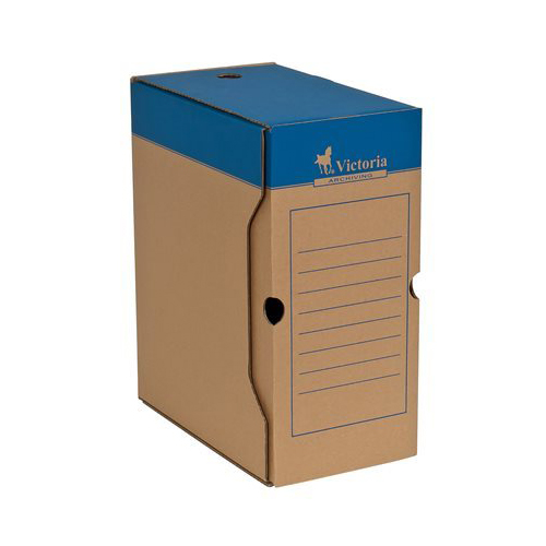 Archívny box A4 / 150 mm, kartón, VICTORIA, prírodný