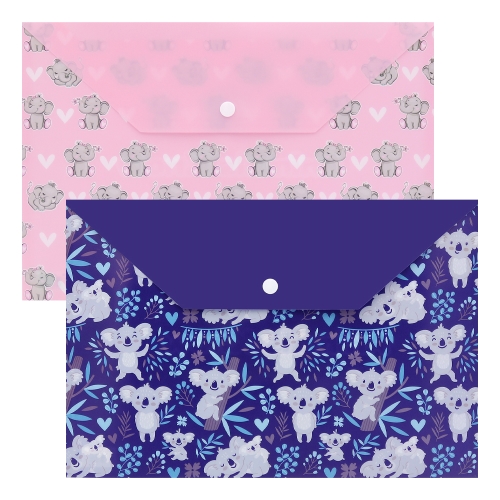 PP cover with snap M&G A4, Animals Know, mix / 1pc
