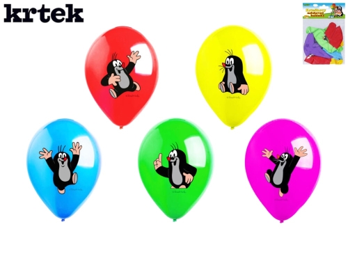 5pcs of 30cm party balloons w/5asstd of Krtek design in PBH