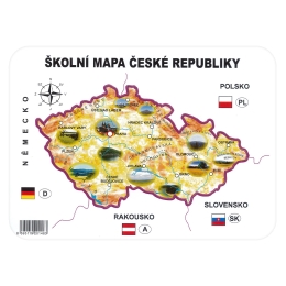 School paper map of the Czech Republic geographic template (1)