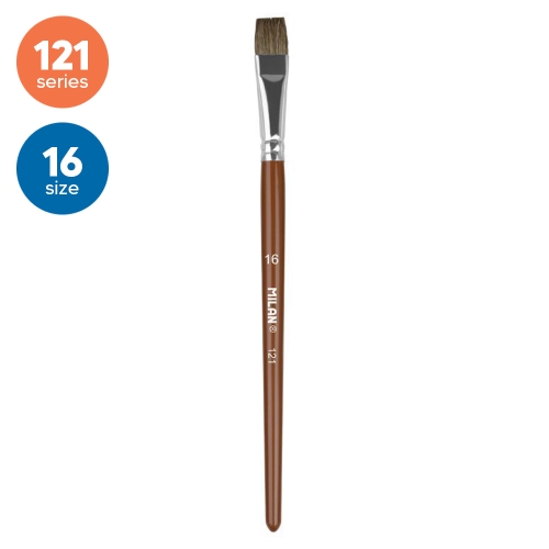 Pony hair brush flat Nr.16, 121 MILAN