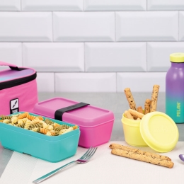 Rectangular lunch box 0.75l purple, SUNSET series (1)