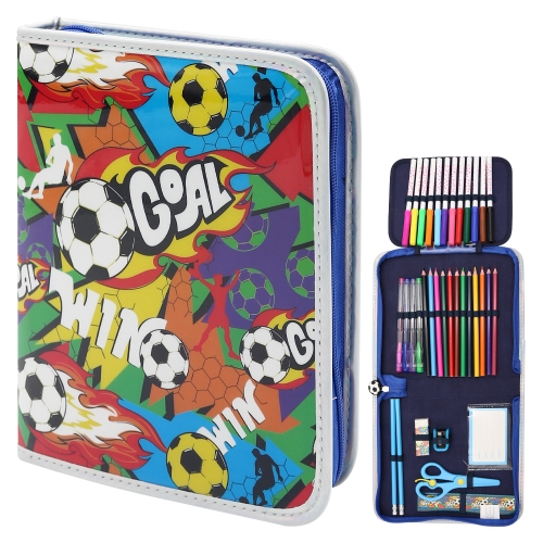 Art set / large pencil case 36 pcs - Football