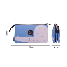 5-pocket pencil case Aliens special series, blue (2)