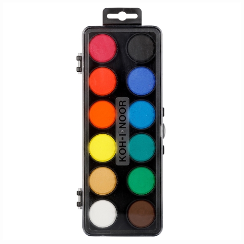 Water colors KOH-I-NOOR 30 mm, set of 10 pcs., black